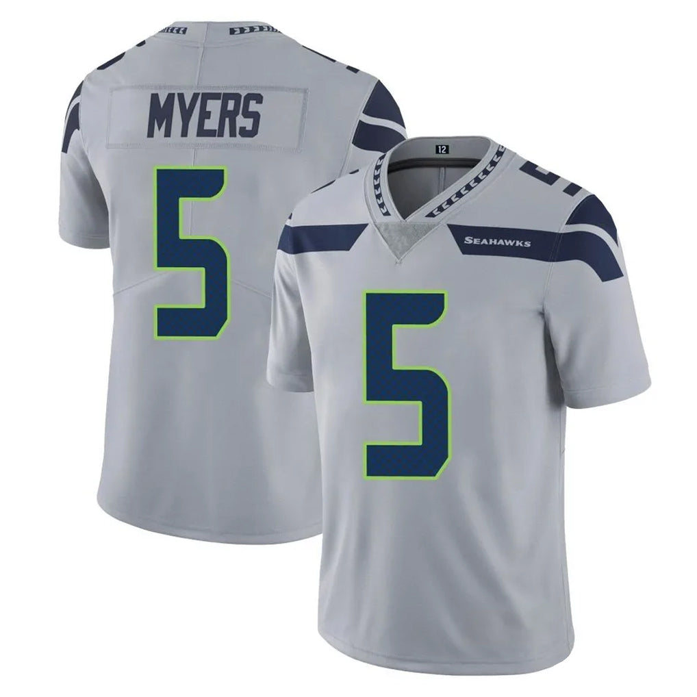 Pouc S.Seahawks #5 Jason Myers Player Gray Limited Vapor Untouchable Home Game Stitched Jerseys