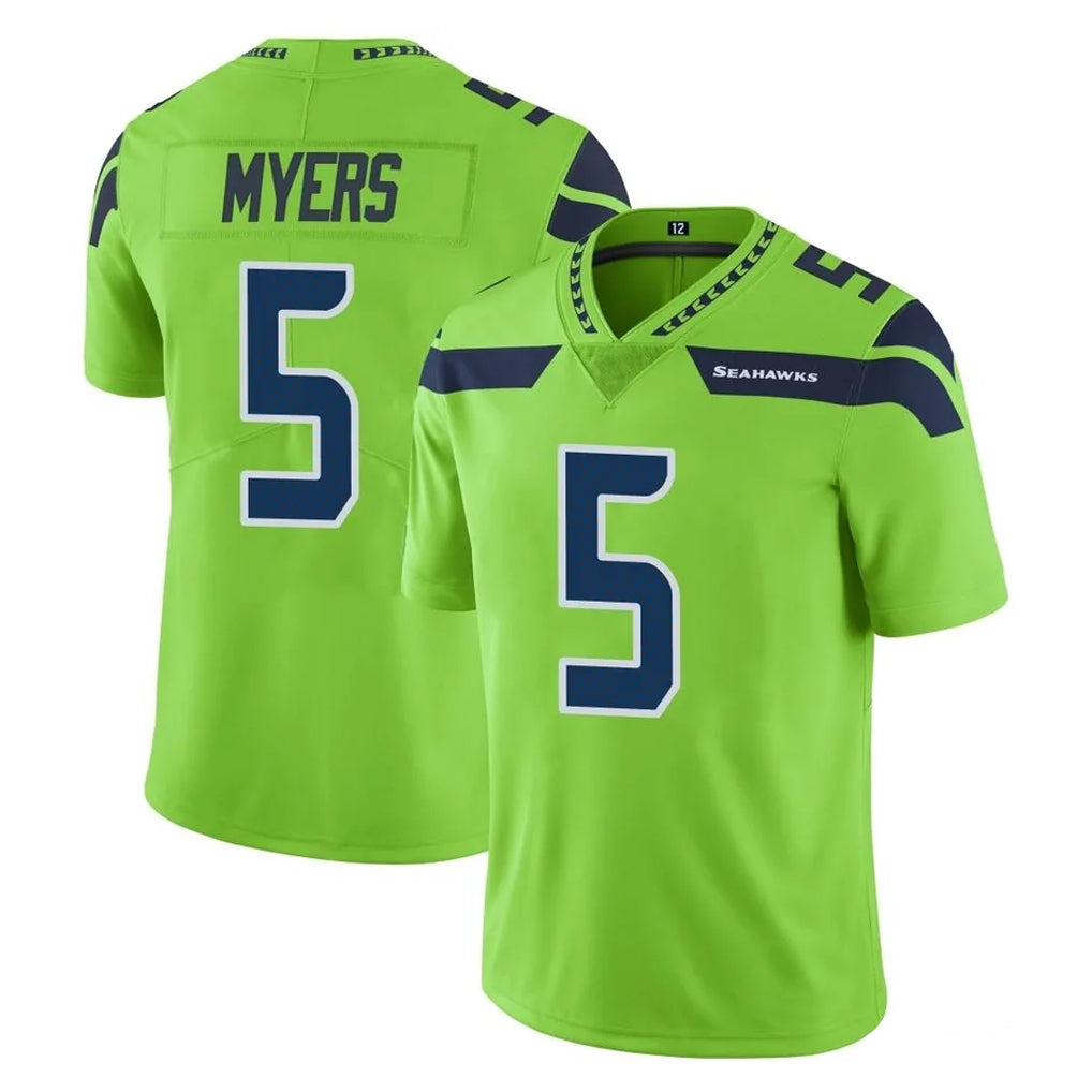 Pouc S.Seahawks #5 Jason Myers Player Green Limited Color Rush Home Game Stitched Jerseys