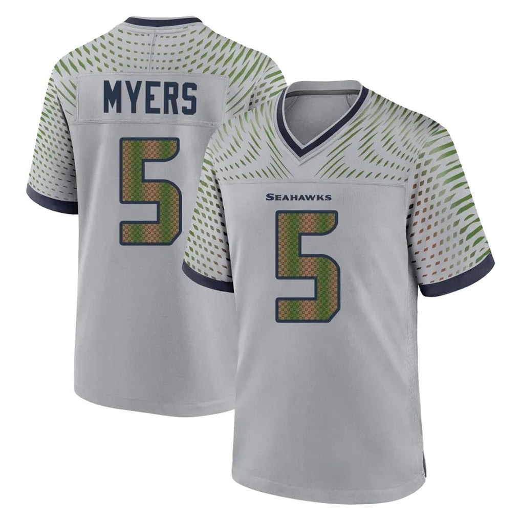 Pouc S.Seahawks #5 Jason Myers Player Grey 2025 Rivalries Collection Home Game Stitched Jerseys