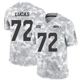 Pouc S.Seahawks #72 Abraham Lucas Player Arctic Camo Limited Salute To Service Home Game Stitched Jerseys