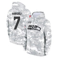 Pouc S.Seahawks #7 Uchenna Nwosu Player Arctic Camo Limited Salute to Service Pullover Hoodies Game Stitched Jerseys