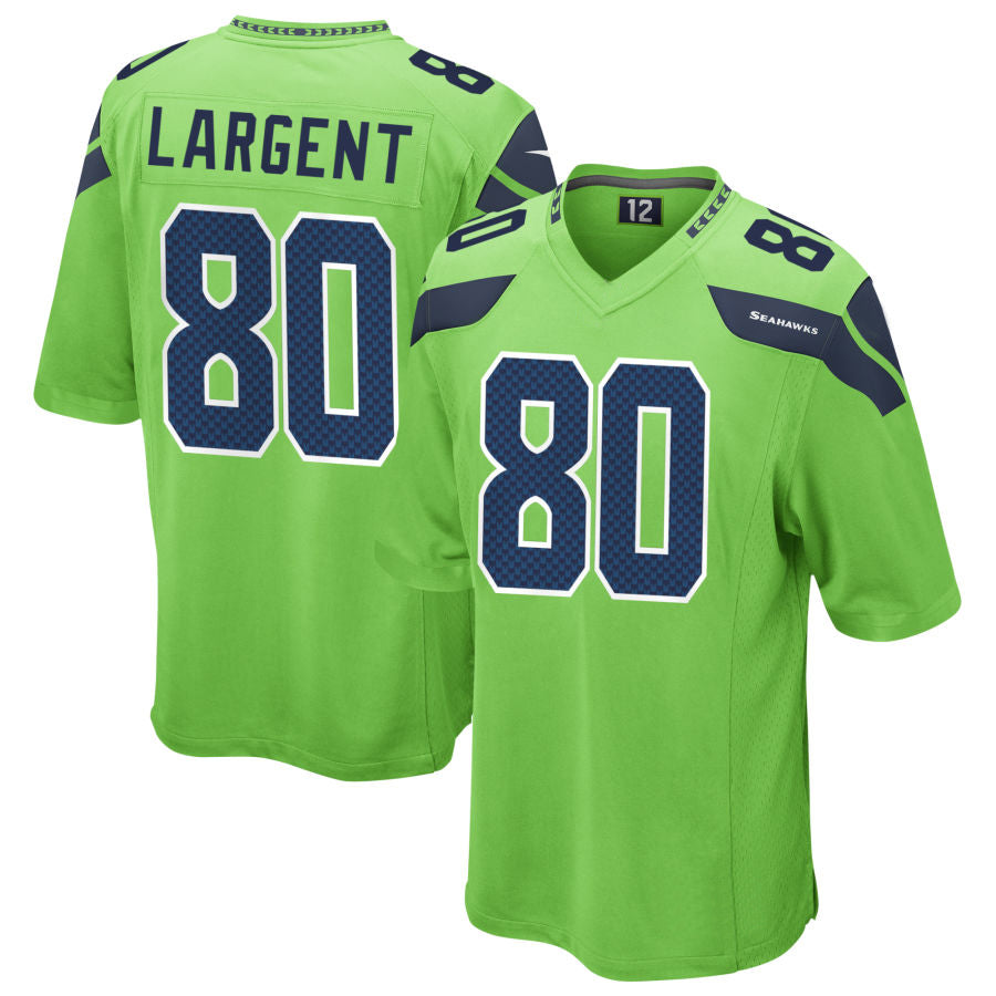 Pouc S.Seahawks #80 Steve Largent Player Green Game Stitched Jerseys