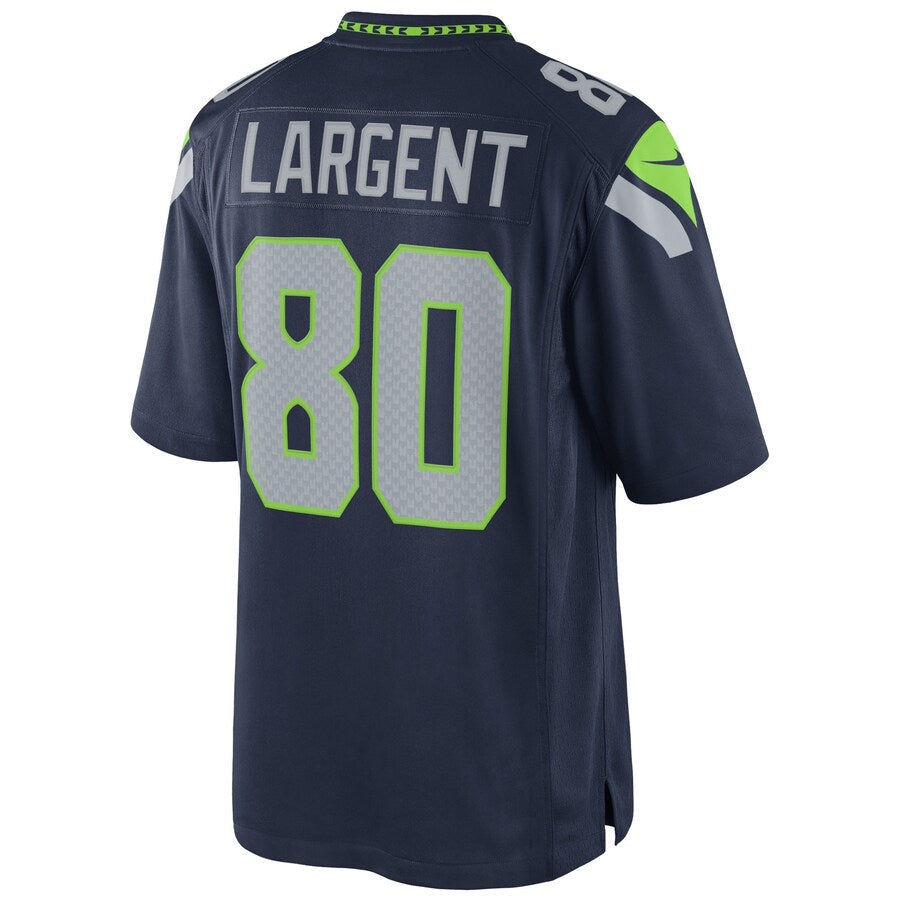 Pouc S.Seahawks #80 Steve Largent Player Navy Home Game Stitched Jerseys