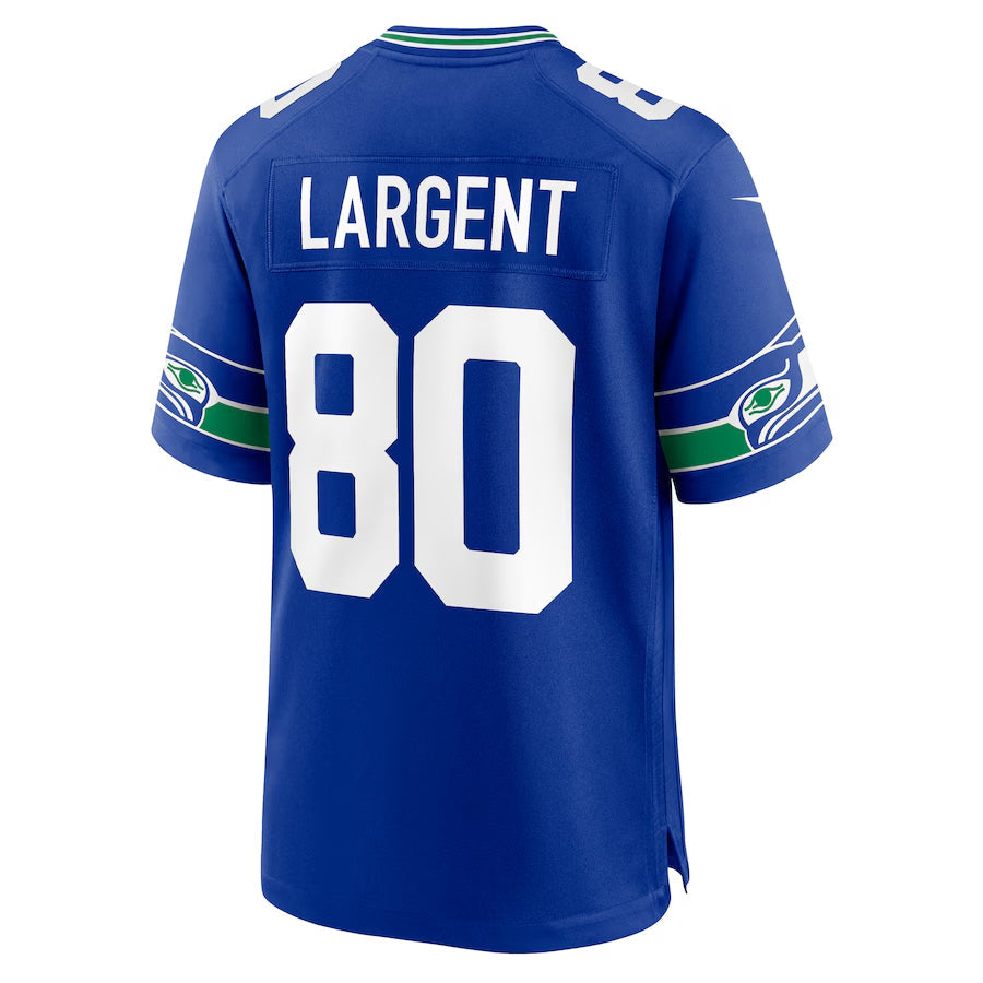 Pouc S.Seahawks #80 Steve Largent Player Royal Game Stitched Jerseys