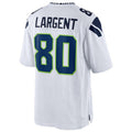 Pouc S.Seahawks #80 Steve Largent Player White Home Game Stitched Jerseys