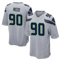 Pouc S.Seahawks #90 Jarran Reed Player Gray Home Game Stitched Jerseys