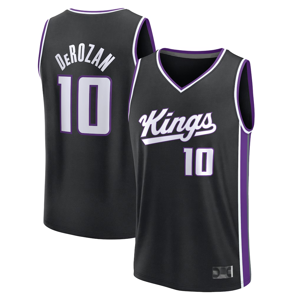 Pouc S.kings #10 DeMar DeRozan Fanatics Black Fast Break Replica Player Jerseys - Icon Edition