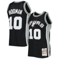 Pouc SA.Spurs #10 Dennis Rodman Mitchell & Ness Black 1993-1994 Hardwood Classics Swingman Jerseys