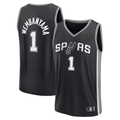 Pouc SA.Spurs #1 Victor Wembanyama Black Swingman Jerseys - Icon Edition