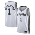 Pouc SA.Spurs #1 Victor Wembanyama White Swingman Jerseys - Association Edition