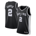 Pouc SA.Spurs #2Dylan Harper Black 2025 NBA Draft First Round Pick Swingman Jerseys - Icon Edition