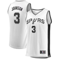 Pouc SA.Spurs #3 Keldon Johnson Fanatics White Fast Break Association Jerseys