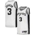 Pouc SA.Spurs #3 Keldon Johnson White Swingman Jerseys - Association Edition