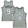 Pouc SA.Spurs #9 Tony Parker Mitchell & Ness Gray Hall of Fame Class of 2023 Throwback Swingman Jerseys
