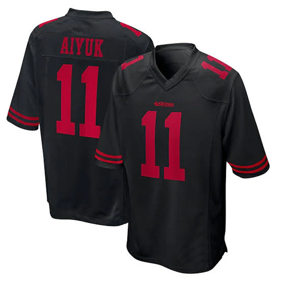 Pouc SF.49ers #11 Brandon Aiyuk Player Black Stitched Jerseys