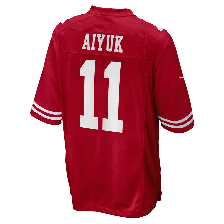 Pouc SF.49ers #11 Brandon Aiyuk Player Scarlet Game Stitched Jerseys