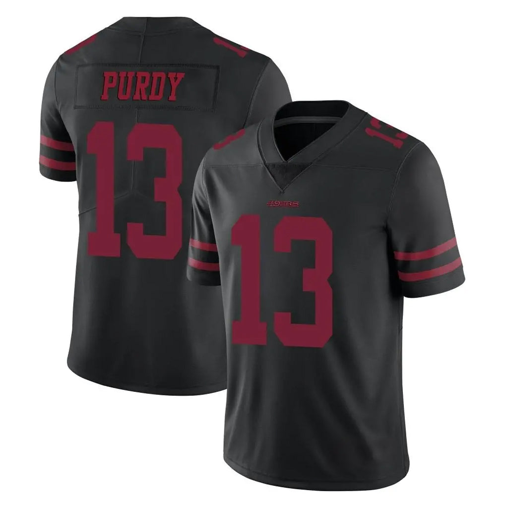 Pouc SF.49ers #13 Brock Purdy Player Black Alternate Limited Vapor Untouchable Home Game Stitched Jerseys