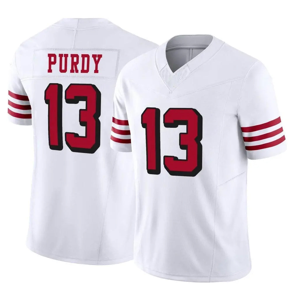 Pouc SF.49ers #13 Brock Purdy Player White Limited Alternate Vapor F.U.S.E. Home Game Stitched Jerseys