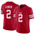 Pouc SF.49ers #2 Deommodore Lenoir Player Red Limited Vapor F.U.S.E. Home Game Stitched Jerseys