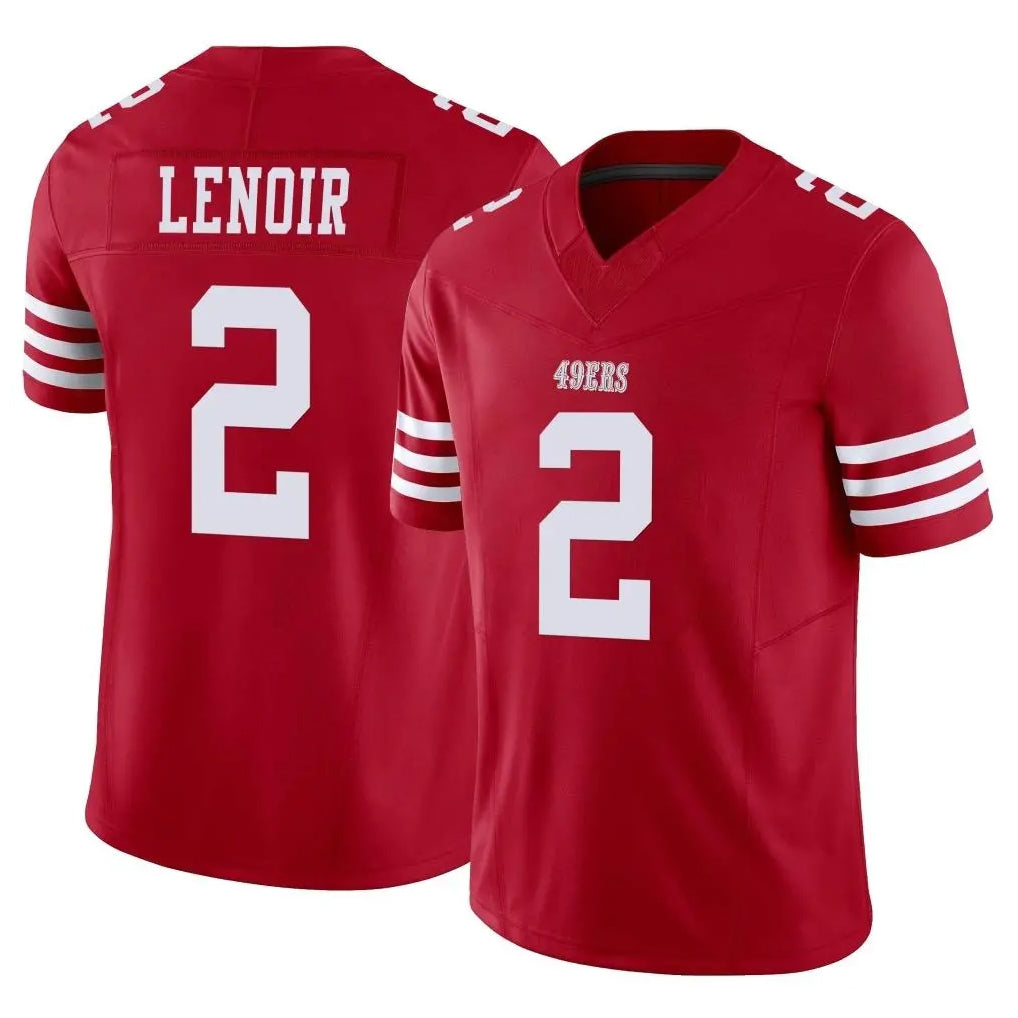 Pouc SF.49ers #2 Deommodore Lenoir Player Red Limited Vapor F.U.S.E. Home Game Stitched Jerseys