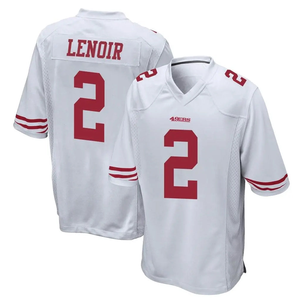 Pouc SF.49ers #2 Deommodore Lenoir Player White Home Game Stitched Jerseys