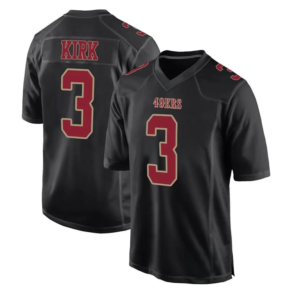 Pouc SF.49ers #3 Christian Kirk Player Black Fashion Home Game Stitched Jerseys