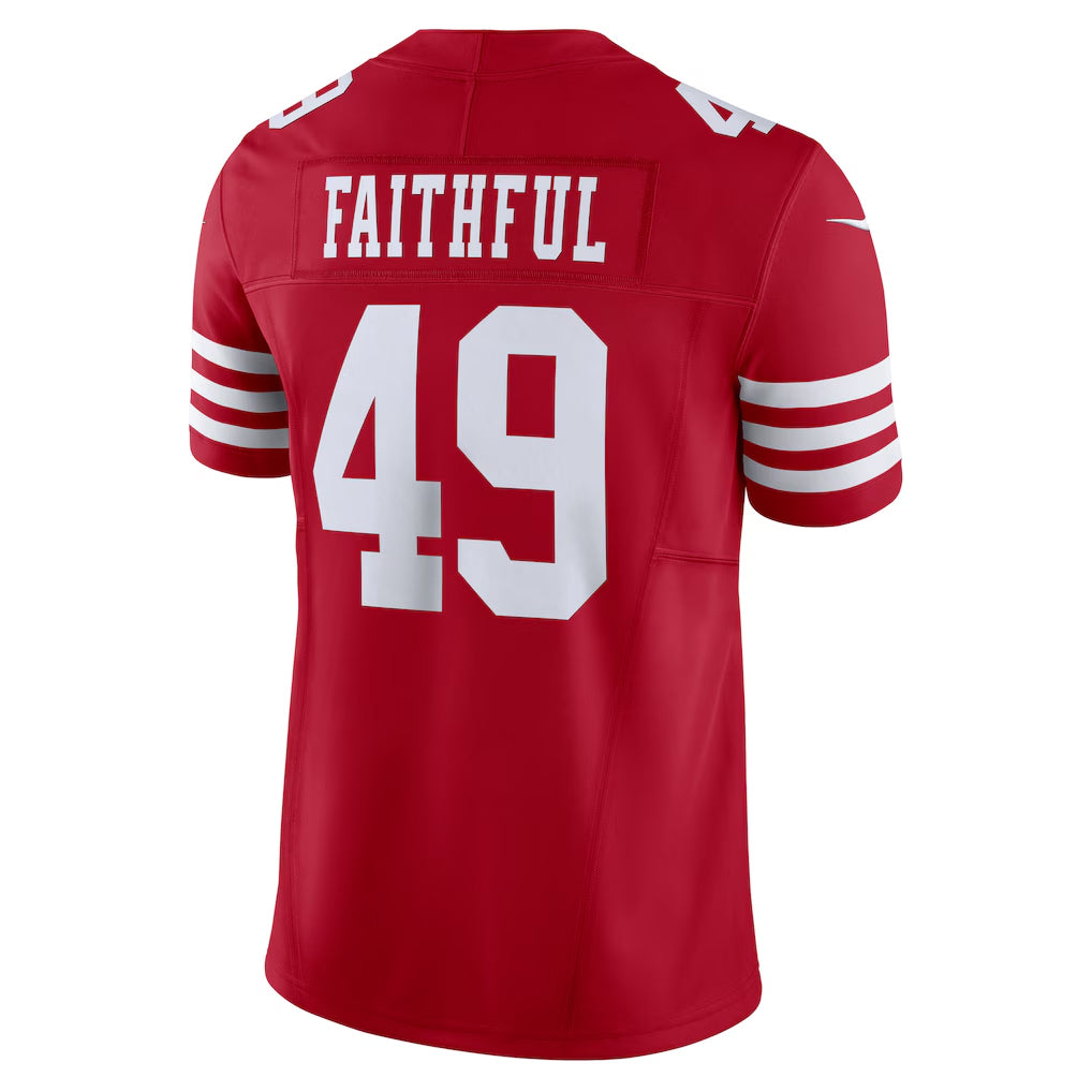 Pouc SF.49ers #49 The Faithful Player Vapor F.U.S.E. Limited  Scarlet Football Jerseys