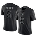 Pouc SF.49ers #5 Mike Evans Player Black Limited Reflective Home Game Stitched Jerseys