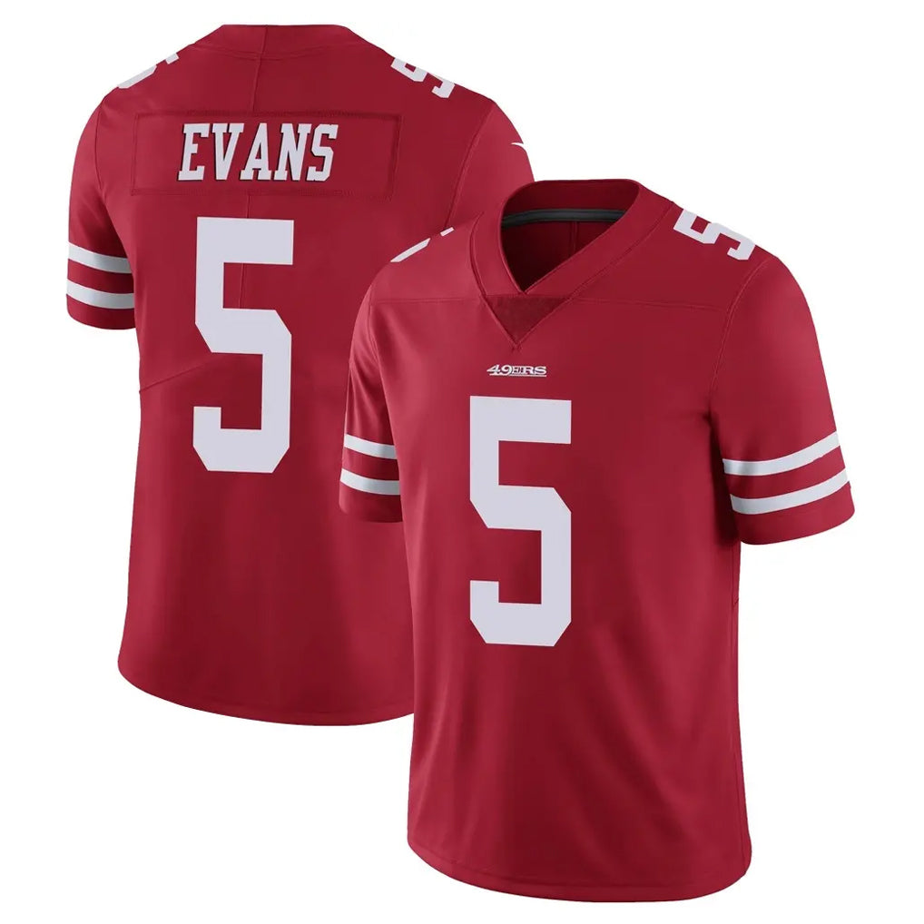 Pouc SF.49ers #5 Mike Evans Player Red Limited Vapor Untouchable Home Game Stitched Jerseys