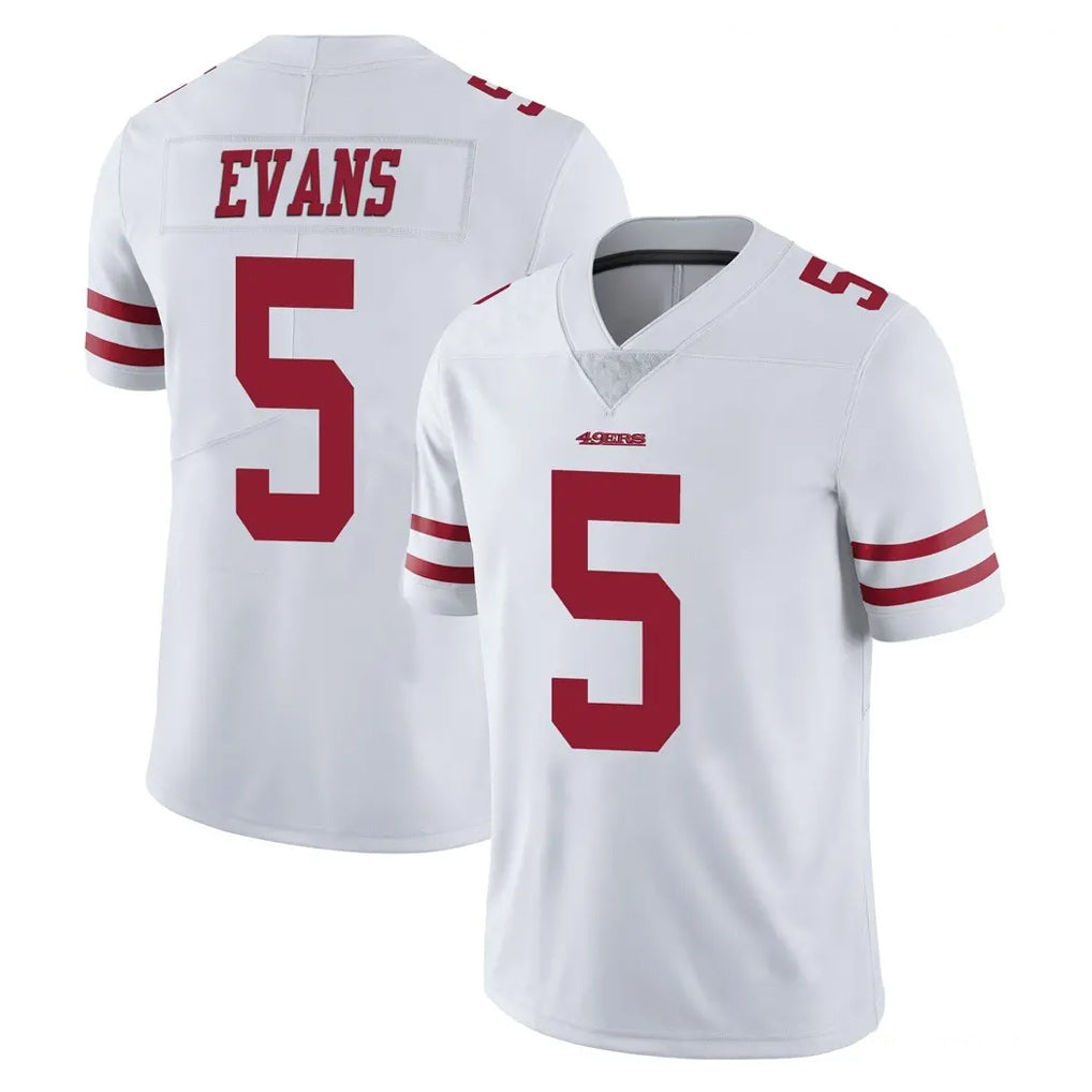 Pouc SF.49ers #5 Mike Evans Player White Limited Vapor Untouchable Home Game Stitched Jerseys
