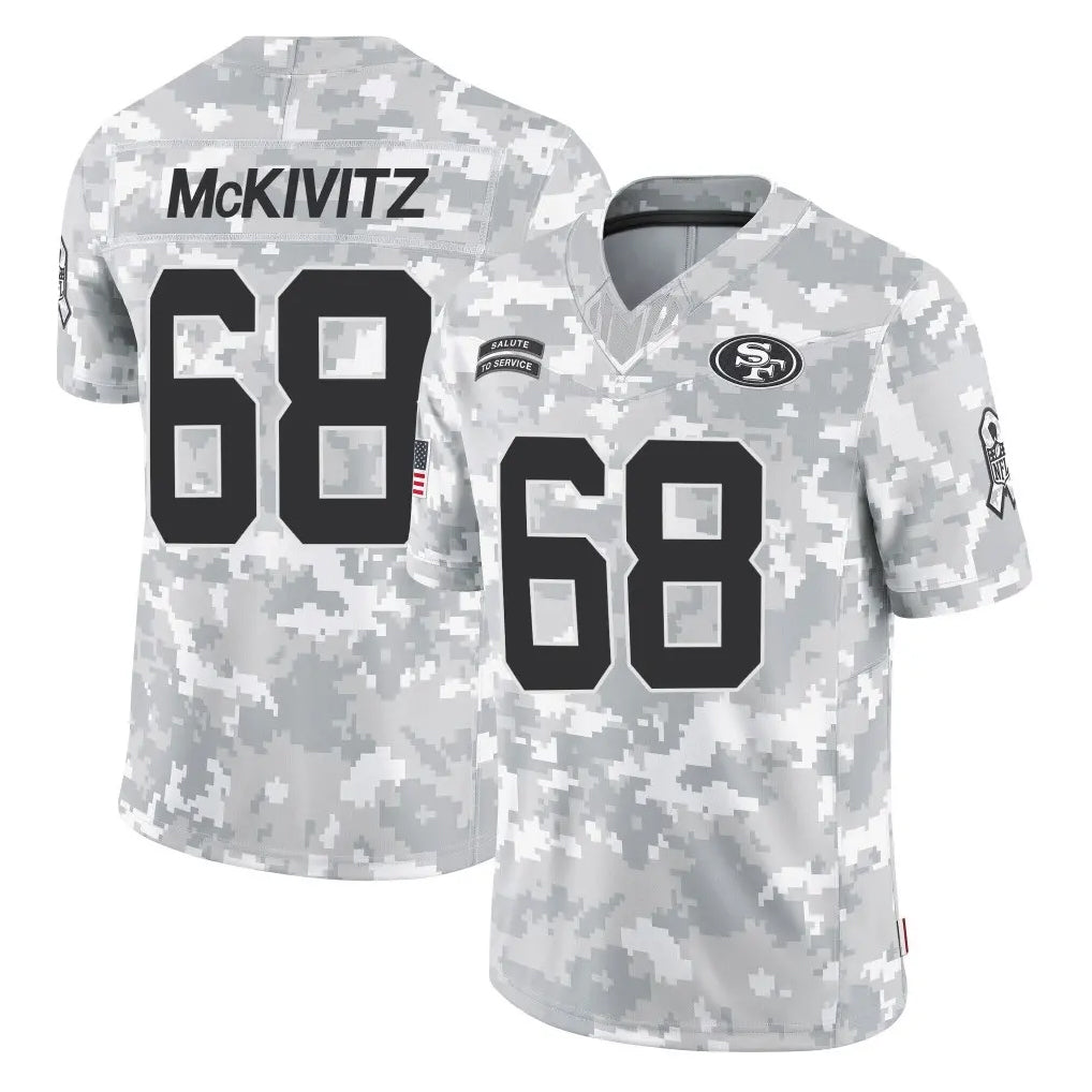 Pouc SF.49ers #68 Colton McKivitz Player Arctic Camo Limited Salute To Service Home Game Stitched Jerseys
