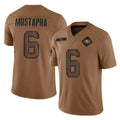 Pouc SF.49ers #6 Malik Mustapha Player Brown Limited Salute To Service Home Game Stitched Jerseys
