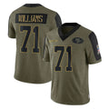 Pouc SF.49ers #71 Trent Williams Player Olive Salute To Service Limited Game Stitched Jerseys