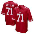 Pouc SF.49ers #71 Trent Williams Player Red Home Game Stitched Jerseys