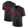 Pouc SF.49ers #77 Dominick Puni Player Black Alternate Limited Vapor Untouchable Home Game Stitched Jerseys