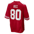 Pouc SF.49ers #80 Jerry Rice Player Scarlet Game Stitched Jerseys