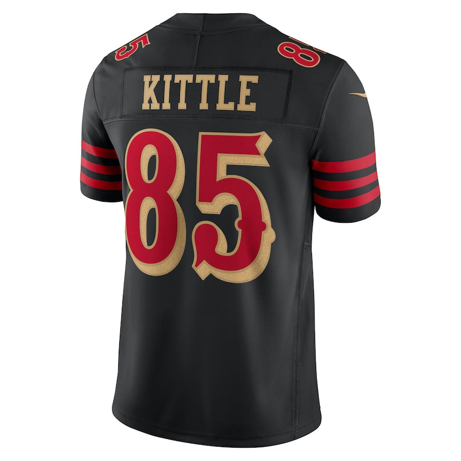 Pouc SF.49ers #85 George Kittle Player Rivalries Collection Vapor Limited Black Stitched Jersey