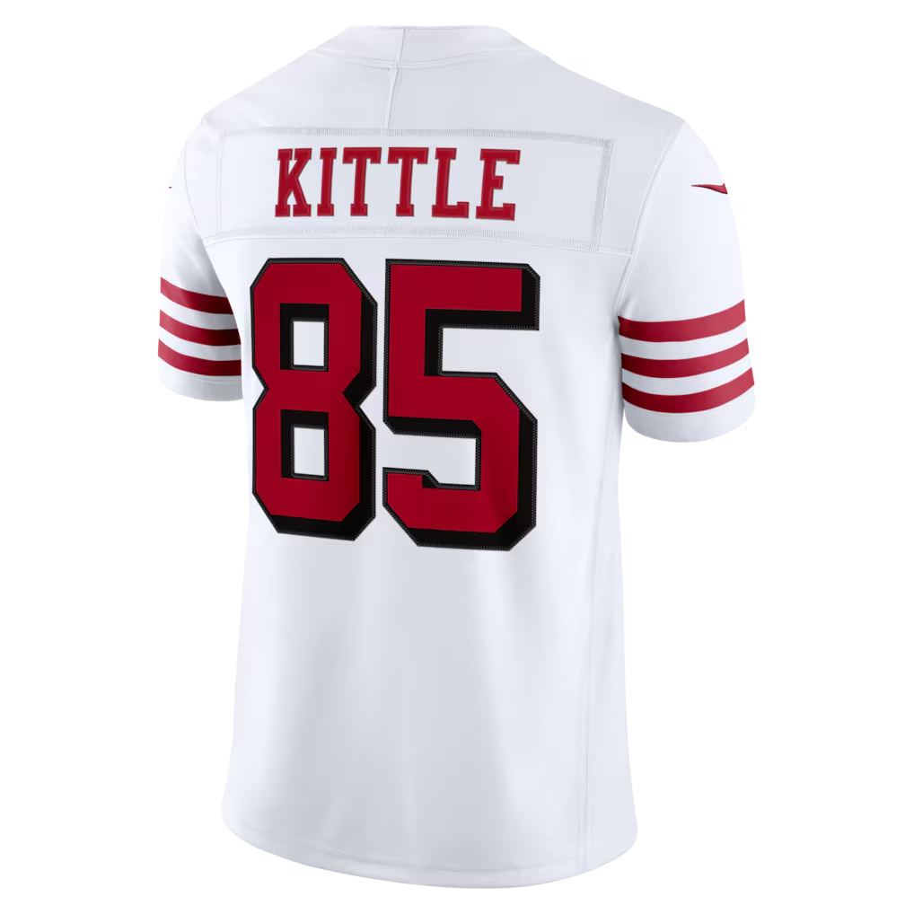 Pouc SF.49ers #85 George Kittle White Alternate Vapor F.U.S.E. Stitched Limited Jerseys