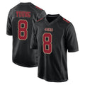 Pouc SF.49ers #8 Steve Young Player Black Fashion Game Football Jerseys