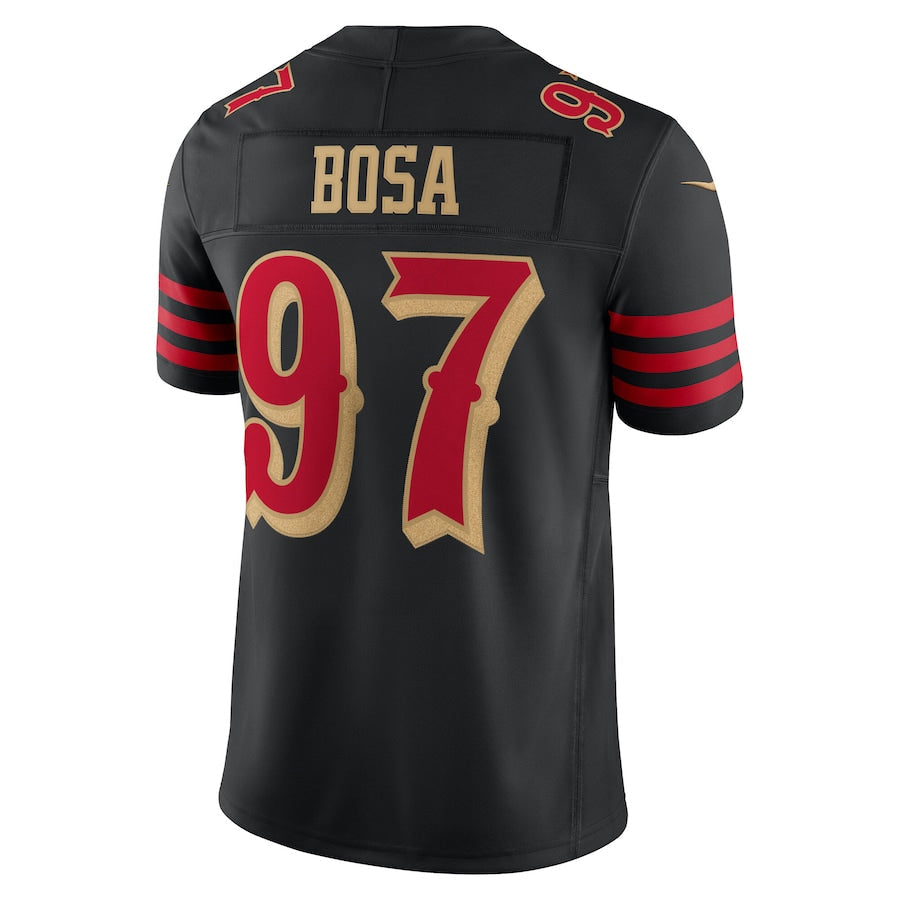 Pouc SF.49ers #97 Nick Bosa Player Rivalries Collection Vapor Limited Black Stitched Jerseys