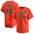 Pouc SF.Giants #10 Casey Schmitt Player Orange Home Limited Stitched Jerseys