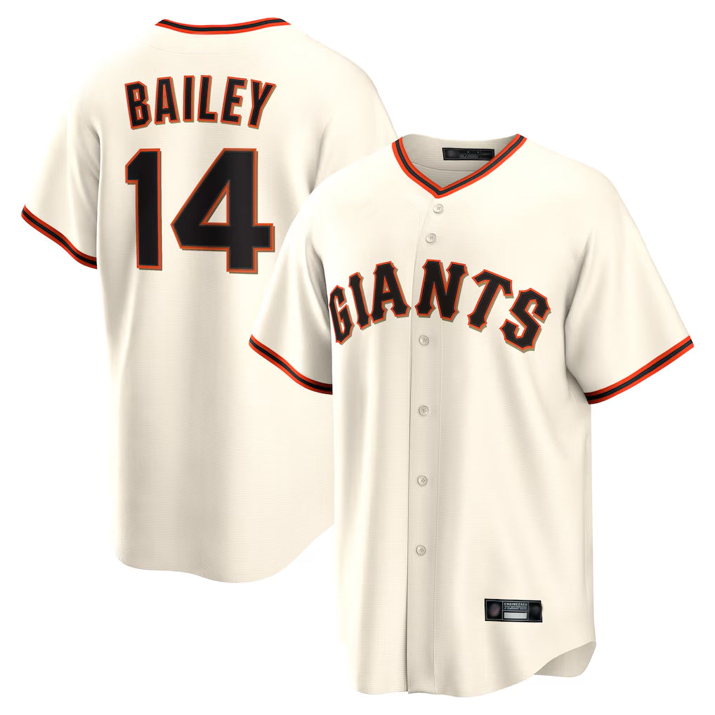 Pouc SF.Giants #14 Patrick Bailey Player Cream Home Game Stitched Jerseys