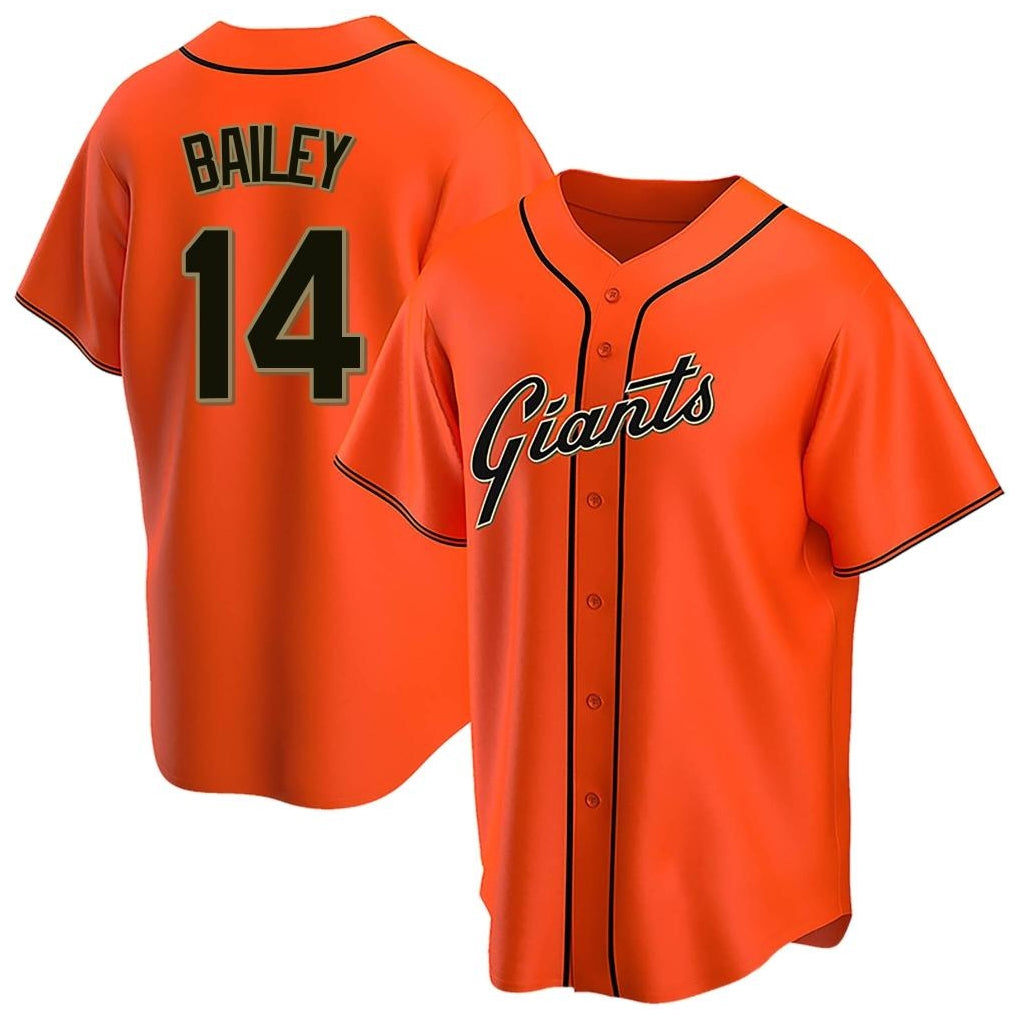 Pouc SF.Giants #14 Patrick Bailey Player Orange Home Game Stitched Jerseys