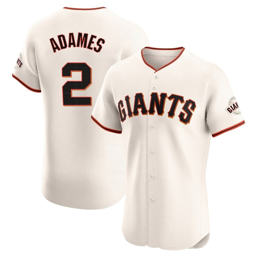 Pouc SF.Giants #2 Willy Adames Player Cream Home Limited Elite Stitched Jerseys