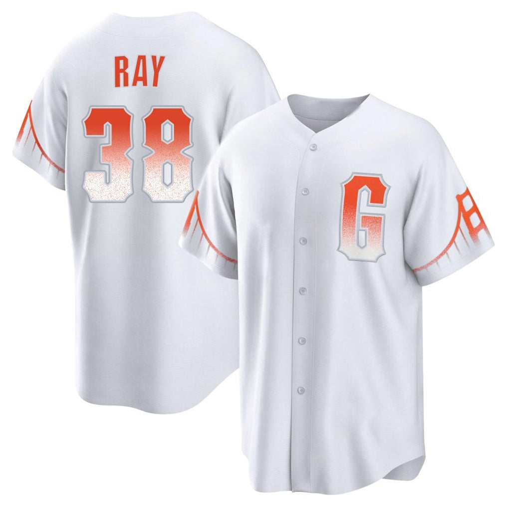 Pouc SF.Giants #38 Robbie Ray Player White City Connect Home Game Stitched Jerseys