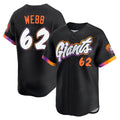 Pouc SF.Giants #62 Logan Webb Player Black City Connect Home Limited Stitched Jerseys