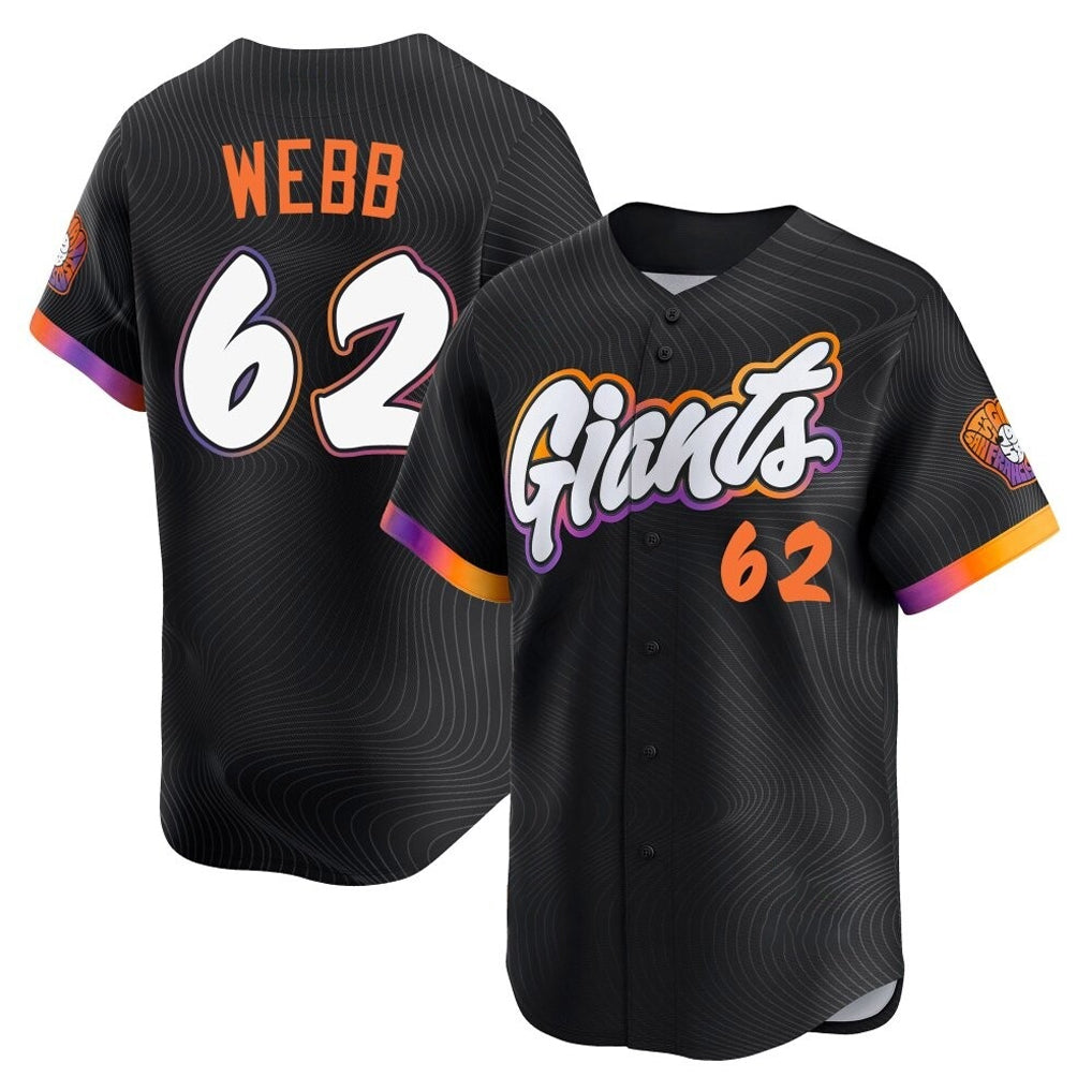 Pouc SF.Giants #62 Logan Webb Player Black City Connect Home Limited Stitched Jerseys