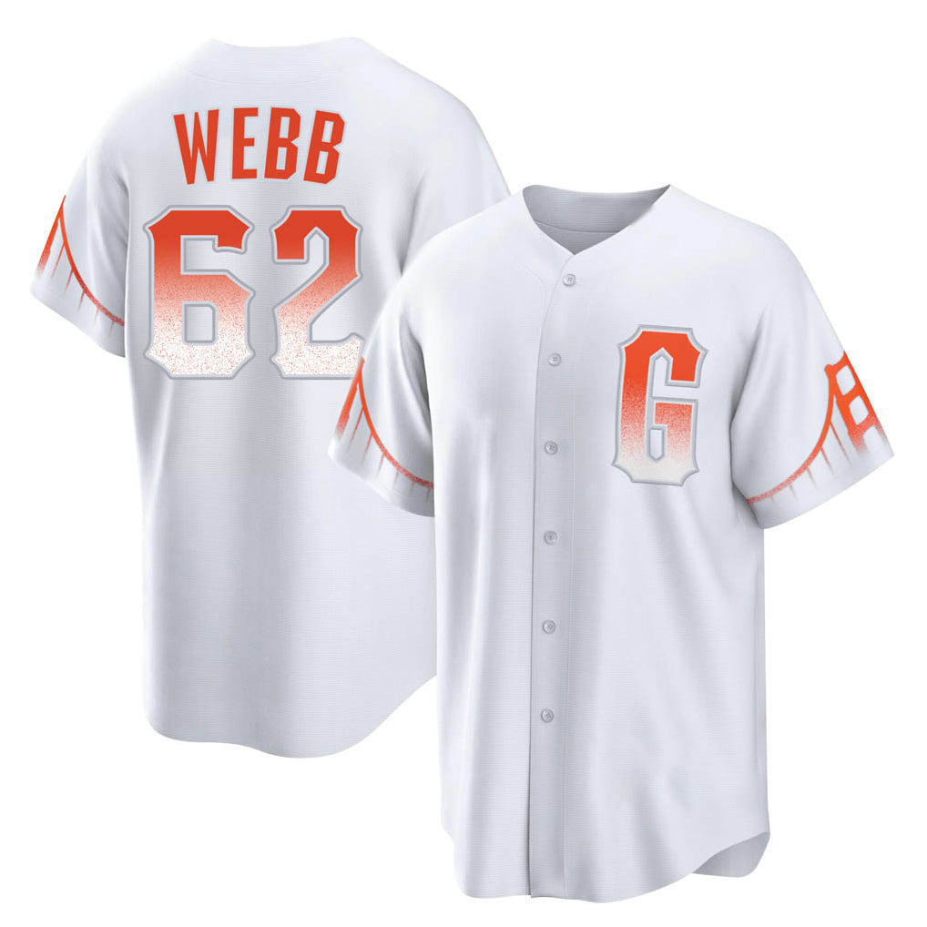 Pouc SF.Giants #62 Logan Webb Player White City Connect Home Game Stitched Jerseys