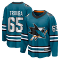 Pouc S.Jose Sharks #65 Jacob Trouba Teal Home Breakaway Jerseys