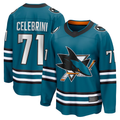 Pouc S.Jose Sharks #71 Macklin Celebrini Teal Home Breakaway Jerseys